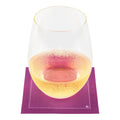 Luxenap Square Purple Cotton Cocktail Napkin - Organic, Disposable - 4 1/2" x 4 1/2" - 50 count box