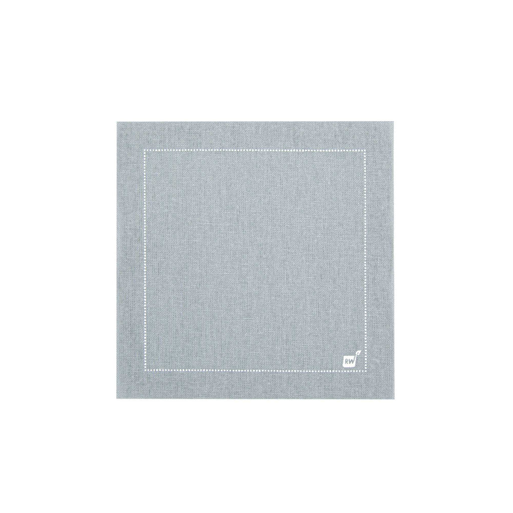 Luxenap Square Gray Cotton Cocktail Napkin - Organic, Disposable - 4 1/2" x 4 1/2" - 50 count box