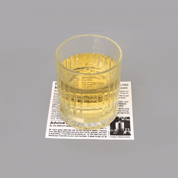 Luxenap Square Newsprint Cotton Cocktail Napkin - Organic, Disposable - 4 1/2" x 4 1/2" - 50 count box