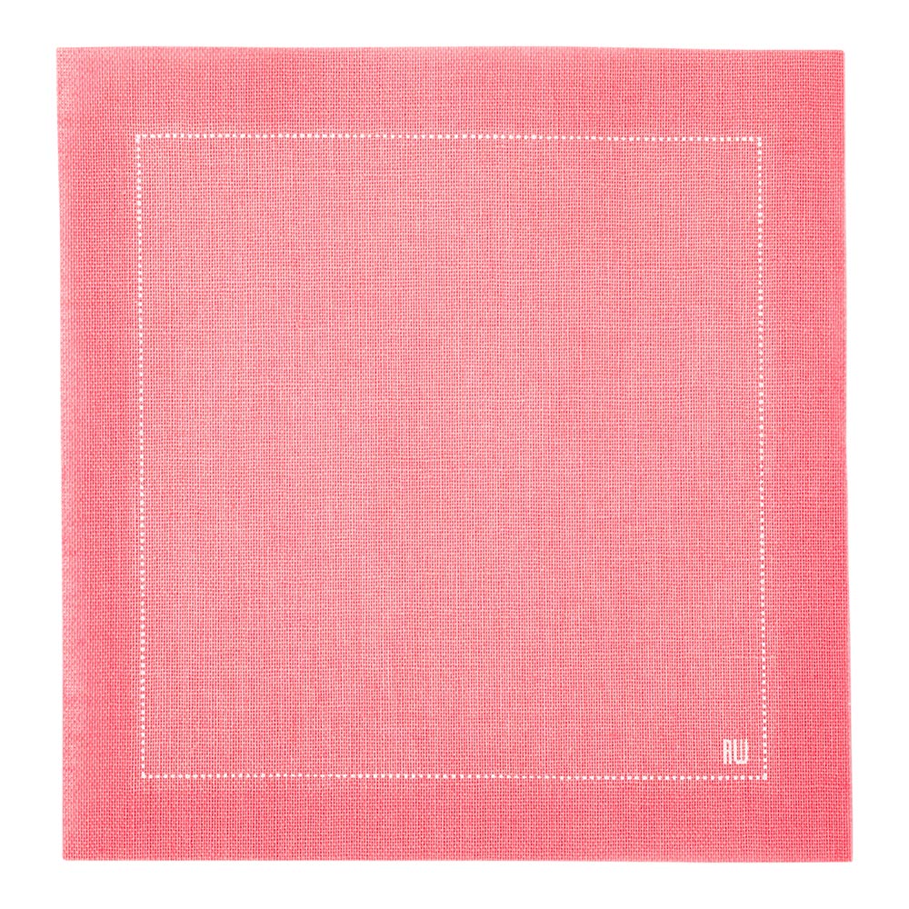 Luxenap Square Pink Cotton Cocktail Napkin - Organic, Disposable - 4 1/2" x 4 1/2" - 500 count box