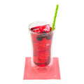 Luxenap Square Pink Cotton Cocktail Napkin - Organic, Disposable - 4 1/2" x 4 1/2" - 500 count box