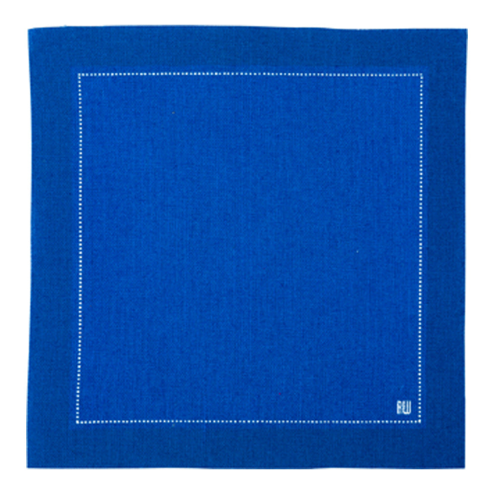 Luxenap Square Blue Cotton Cocktail Napkin - Organic, Disposable - 4 1/2" x 4 1/2" - 500 count box