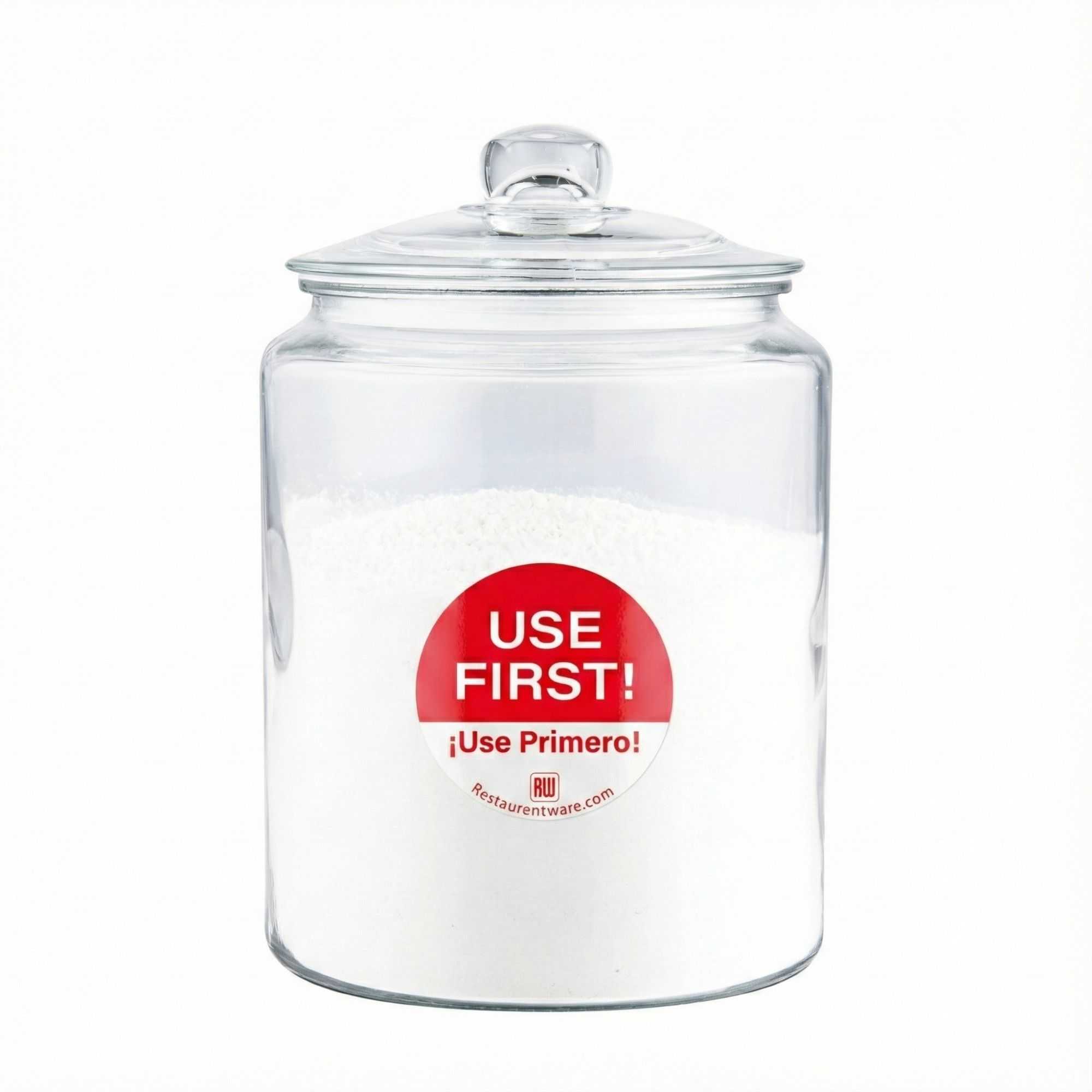RW Smart Red Paper Use First Food Rotation Label - Removable, Bilingual - 2" x 2" - 500 count roll