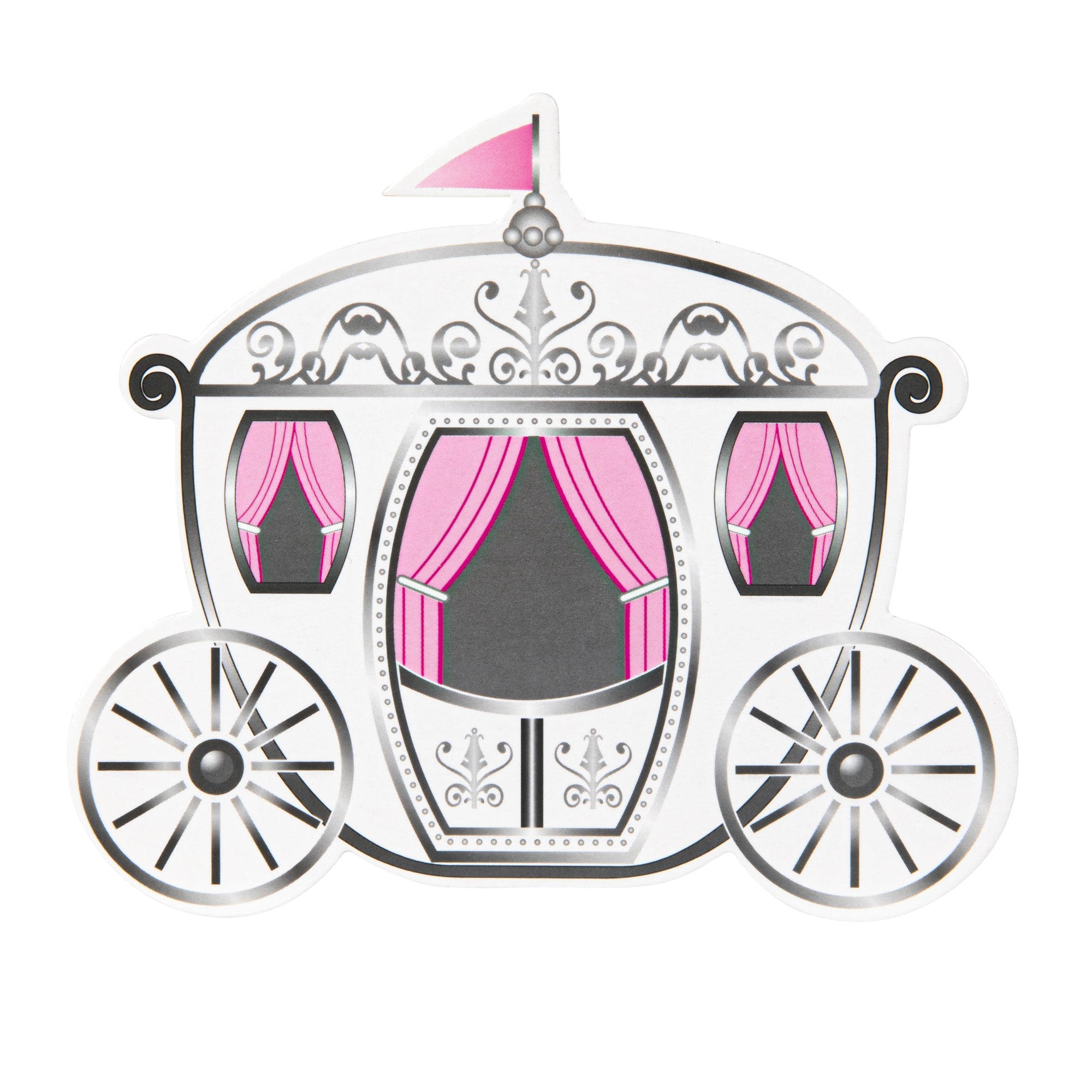 Pastry Tek White Paper Princess Carriage Candy and Gift Box - 2 1/2" x 1 1/4" x 1 3/4" - 100 count box