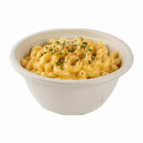 Pulp Tek 32 oz Round Natural Sugarcane / Bagasse Salad Bowl - 7" x 7" x 2 3/4" - 100 count box
