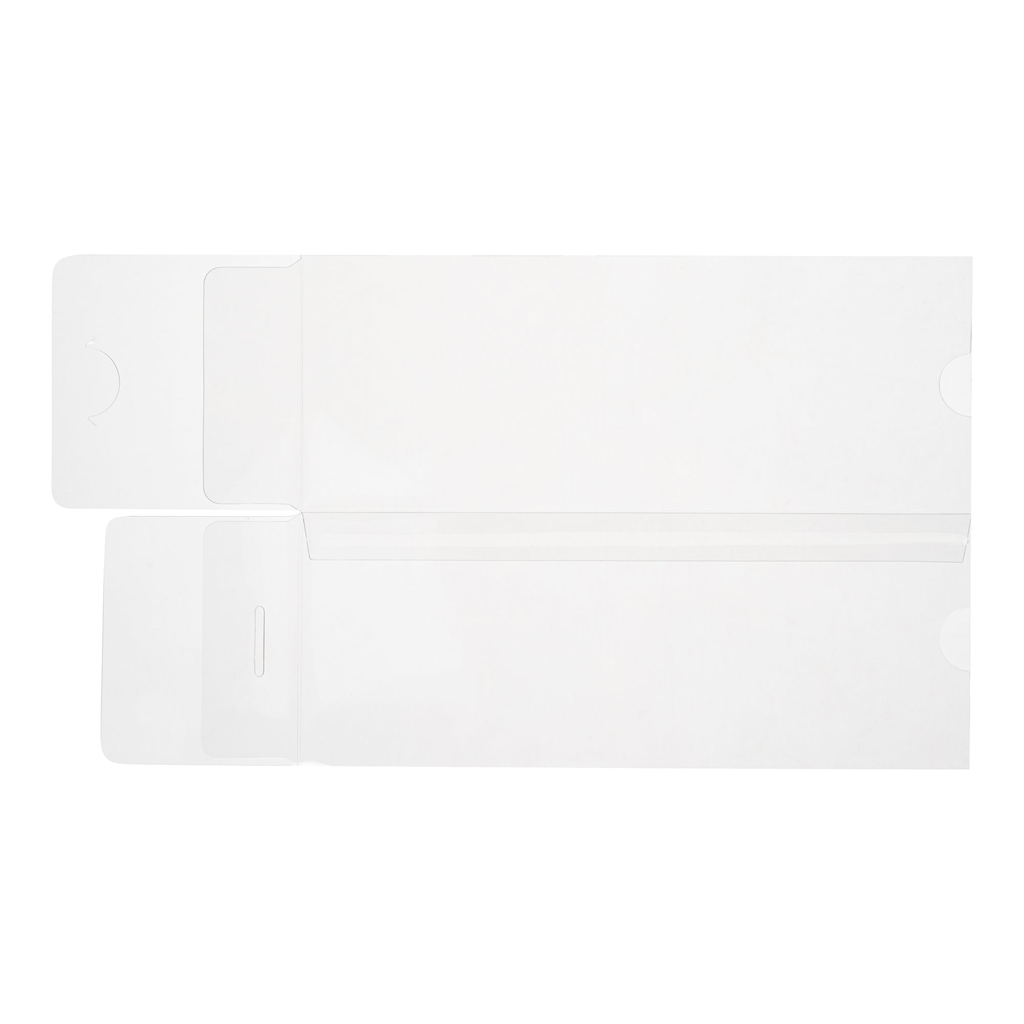 Sweet Vision Rectangle Clear Plastic Eclair Box - Black Paper Sleeve, Tree Accent - 7" x 2 1/2" x 2 1/2" - 100 count box