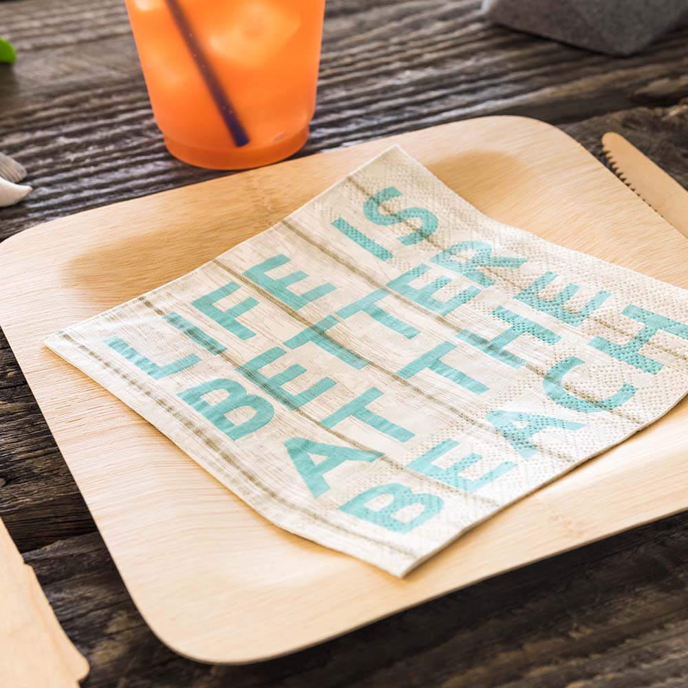 Luxenap Assorted Paper Luncheon Napkin - At The Beach - 13" x 13" - 500 count box