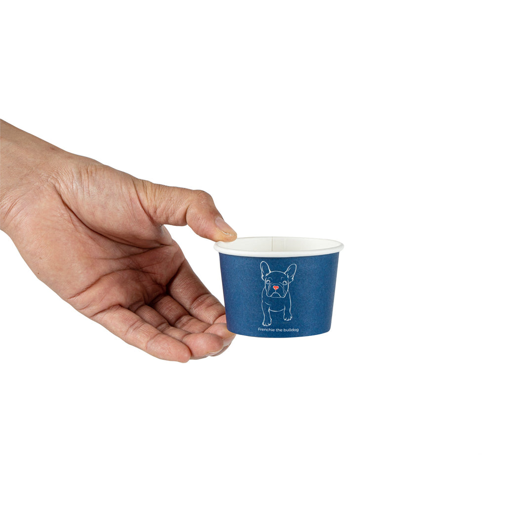 Coppetta 4 oz Round Frenchie Paper To Go Cup - 3" x 3" x 2 1/2" - 200 count box
