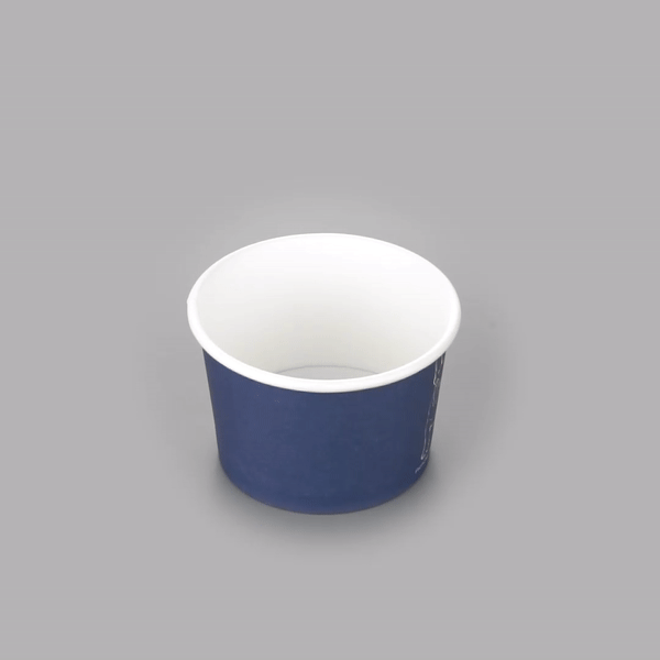 Coppetta 4 oz Round Frenchie Paper To Go Cup - 3" x 3" x 2 1/2" - 200 count box