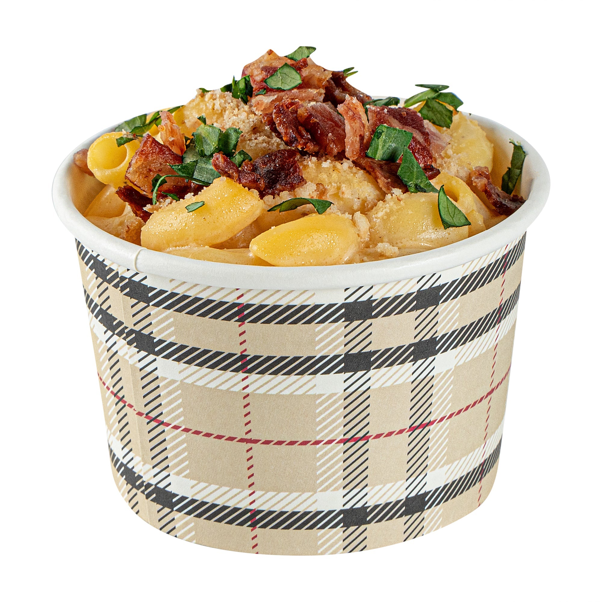 Coppetta 4 oz Round Plaid Paper To Go Cup - 3" x 3" x 2 1/2" - 200 count box