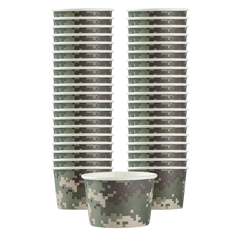 Coppetta 4 oz Round Camouflage Paper To Go Cup - 3" x 3" x 2 1/2" - 200 count box