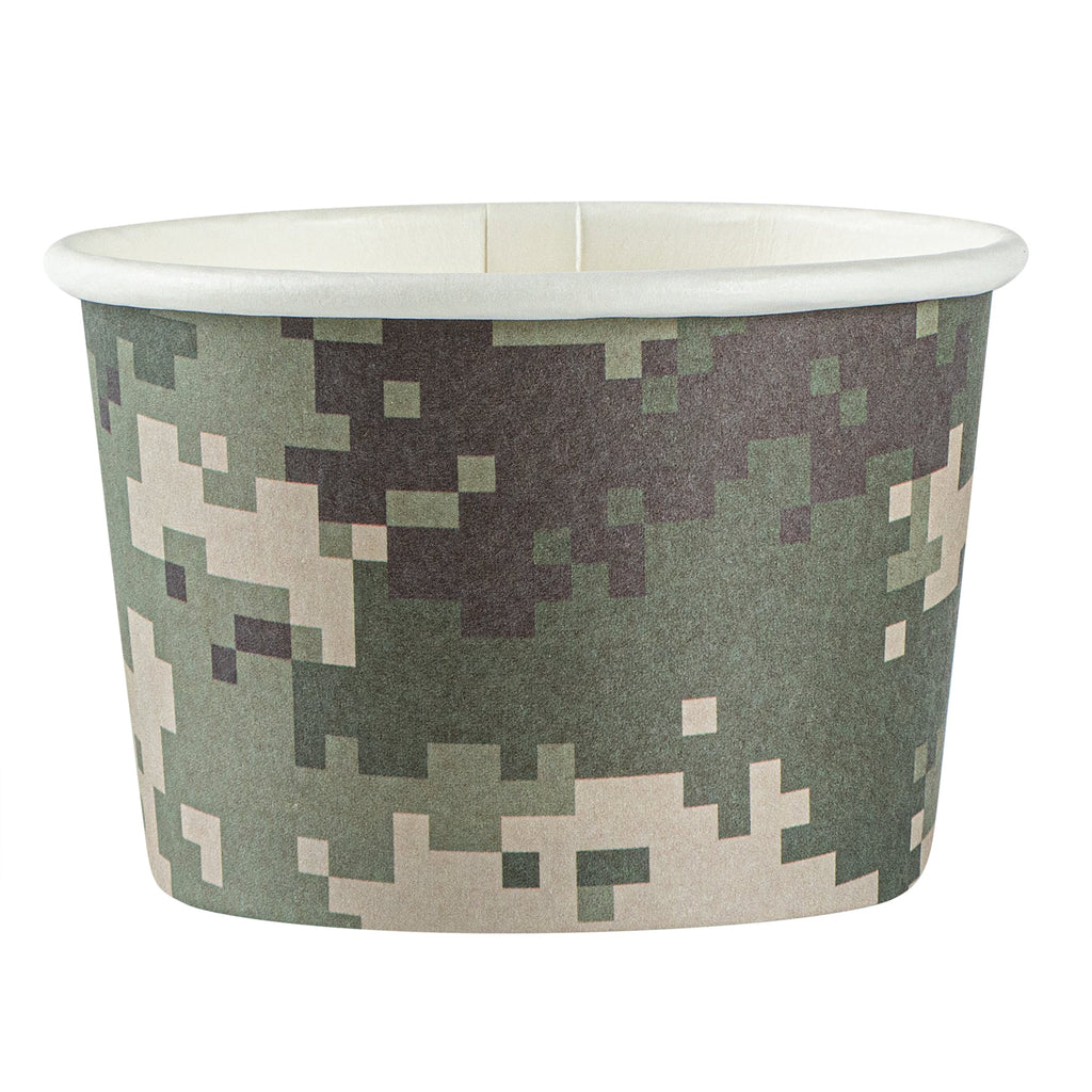 Coppetta 4 oz Round Camouflage Paper To Go Cup - 3" x 3" x 2 1/2" - 200 count box