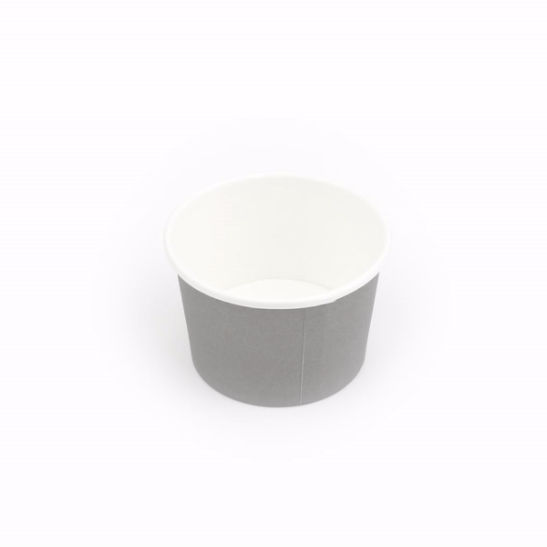 Coppetta 4 oz Round Gray Paper To Go Cup - 3" x 3" x 2 1/2" - 50 count box
