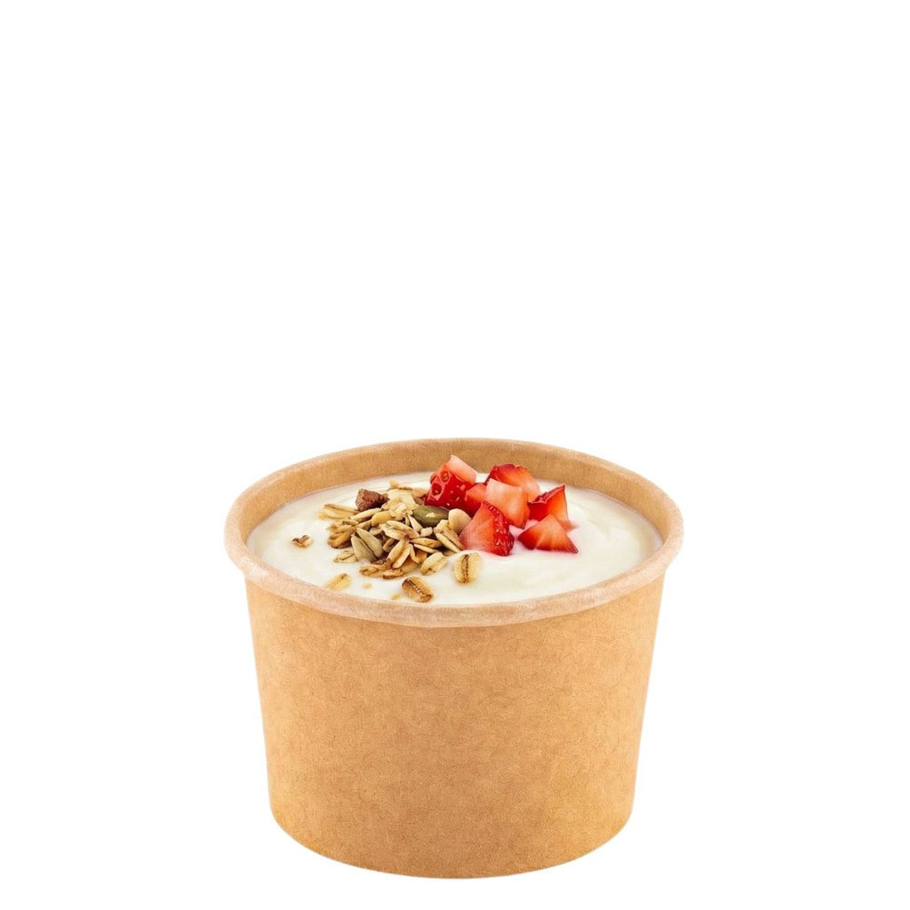 Coppetta 4 oz Round Kraft Paper To Go Cup - 3" x 3" x 2 1/2" - 50 count box