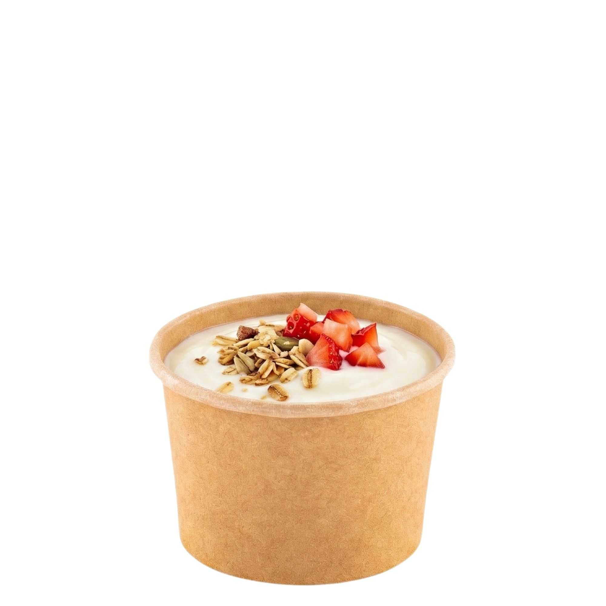 Coppetta 4 oz Round Kraft Paper To Go Cup - 3" x 3" x 2 1/2" - 50 count box