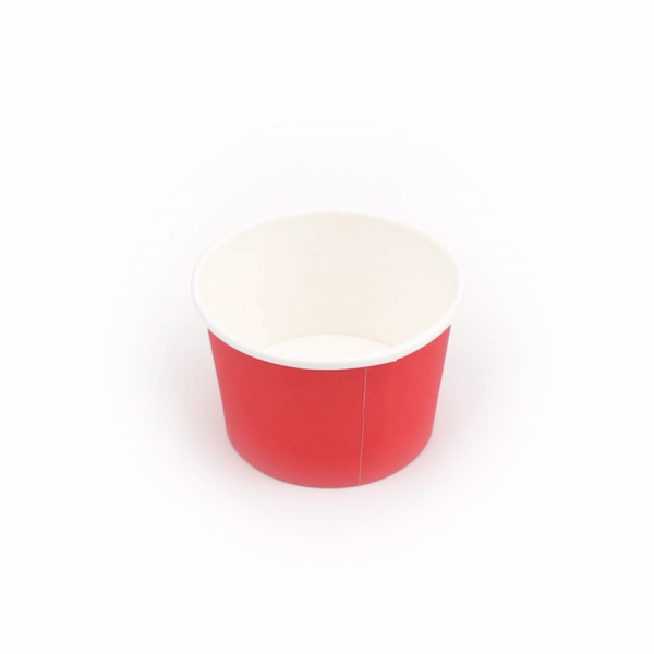 Coppetta 4 oz Round Red Paper To Go Cup - 3" x 3" x 2 1/2" - 50 count box