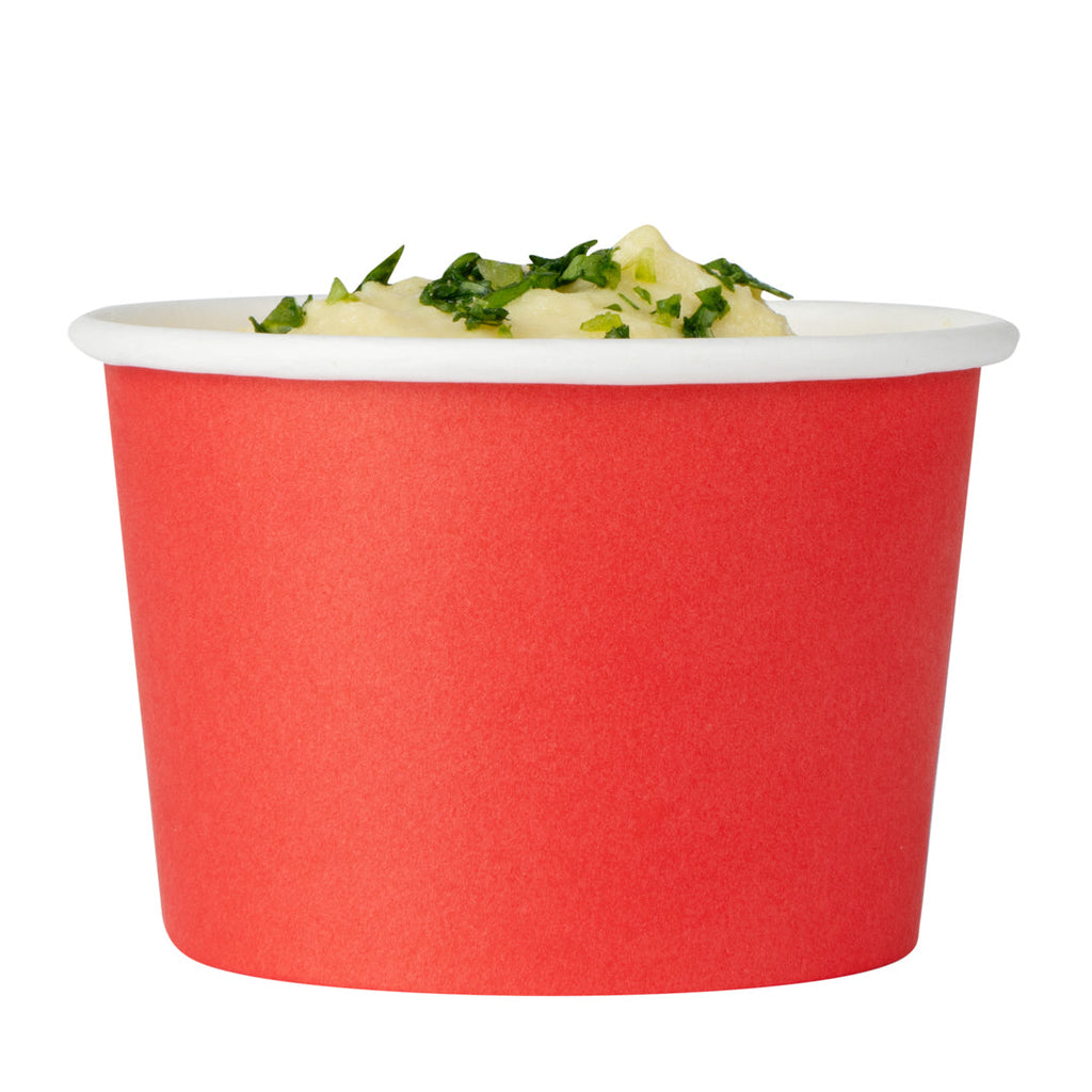 Coppetta 4 oz Round Red Paper To Go Cup - 3" x 3" x 2 1/2" - 200 count box