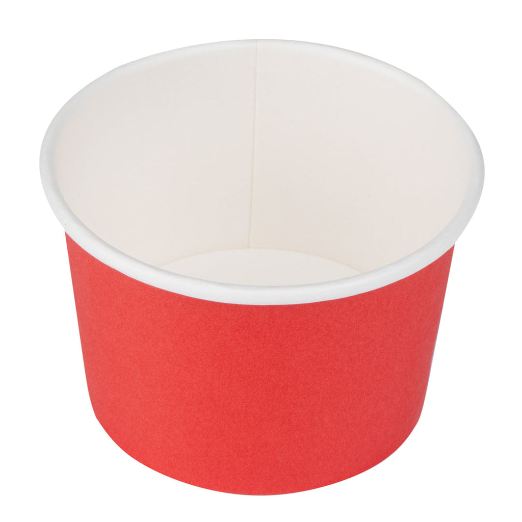 Coppetta 4 oz Round Red Paper To Go Cup - 3" x 3" x 2 1/2" - 200 count box