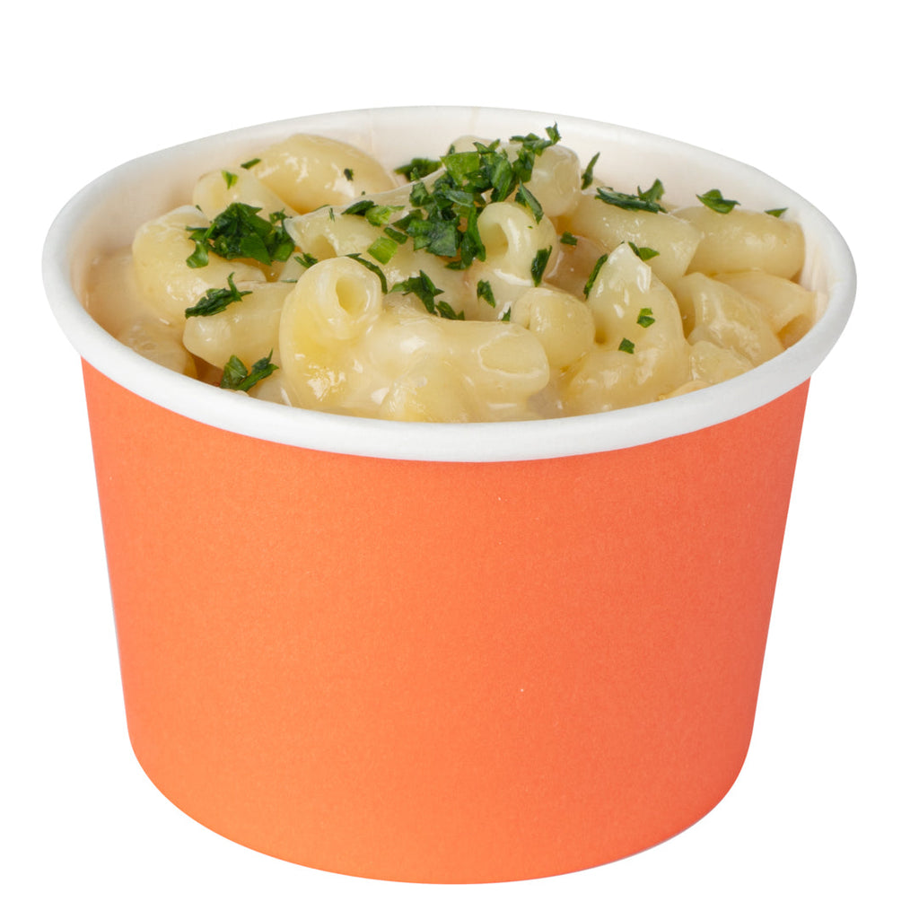 Coppetta 4 oz Round Tangerine Orange Paper To Go Cup - 3" x 3" x 2 1/2" - 50 count box