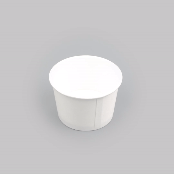 Coppetta 4 oz Round White Paper To Go Cup - 3" x 3" x 2 1/2" - 50 count box