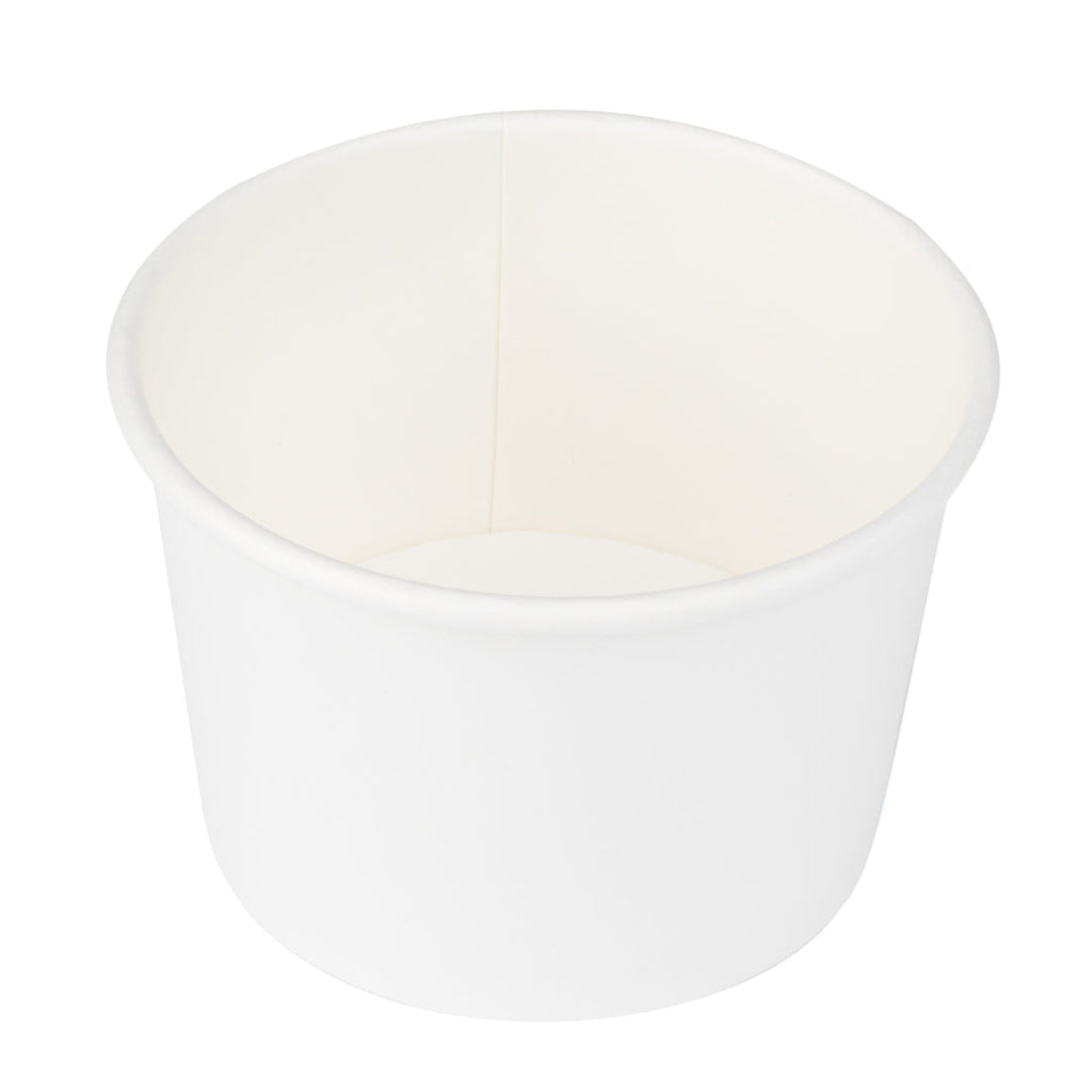 Coppetta 4 oz Round White Paper To Go Cup - 3" x 3" x 2 1/2" - 50 count box