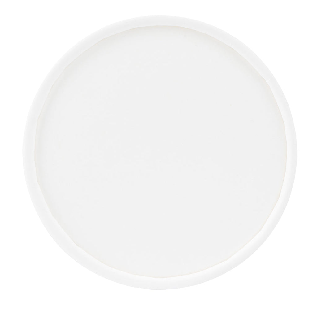 Coppetta Round White Paper To Go Cup Lid - Fits 4 oz - 50 count box