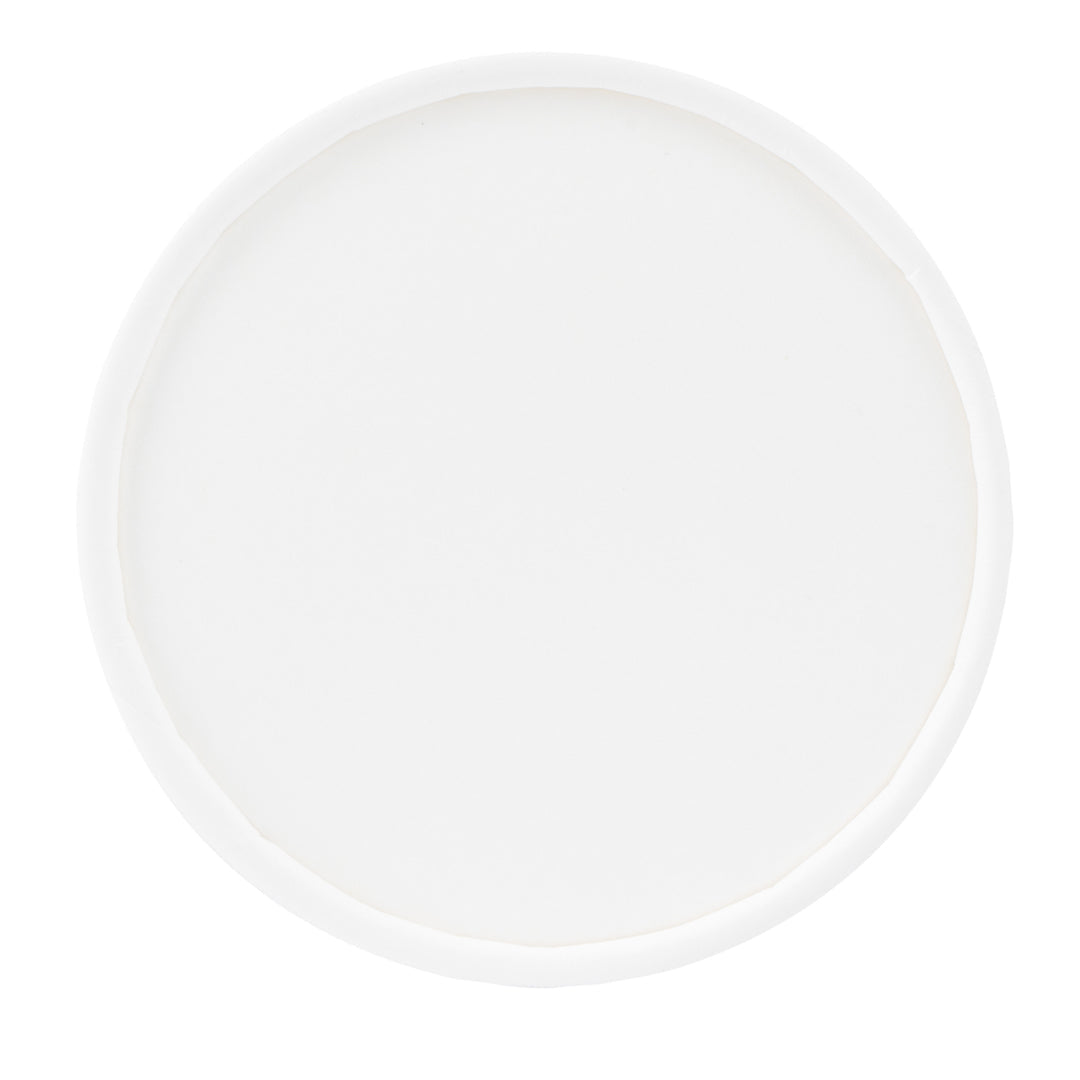 Coppetta Round White Paper To Go Cup Lid - Fits 4 oz - 50 count box