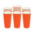 Restpresso 20 oz Tangerine Orange Paper Coffee Cup - Ripple Wall - 3 1/2" x 3 1/2" x 6 1/4" - 10 count box