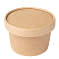 Coppetta Round Kraft Paper To Go Cup Lid - Fits 5 oz - 3 1/2" x 3 1/2" x 1/2" - 50 count box
