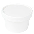 Coppetta Round White Paper To Go Cup Lid - Fits 5 oz - 3 1/2" x 3 1/2" x 1/2" - 200 count box