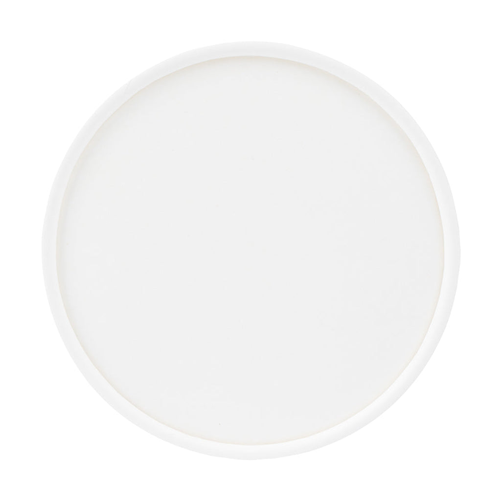 Coppetta Round White Paper To Go Cup Lid - Fits 5 oz - 3 1/2" x 3 1/2" x 1/2" - 200 count box
