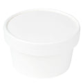 Coppetta Round White Paper To Go Cup Lid - Fits 8 oz - 50 count box