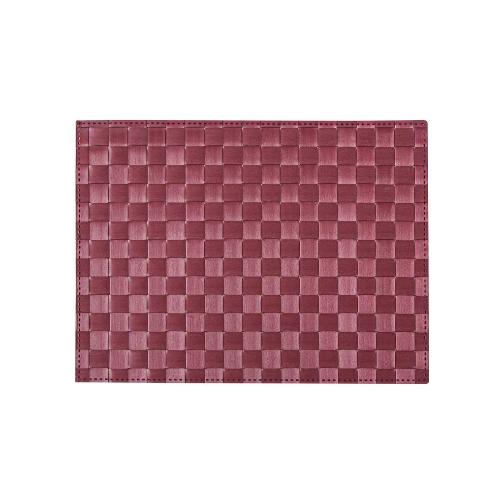 Macroweave Rectangle Red Woven Placemat - 16" x 12" - 6 count box