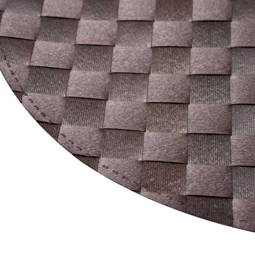 Macroweave Round Dark Brown Placemat - 15" x 15" - 6 count box