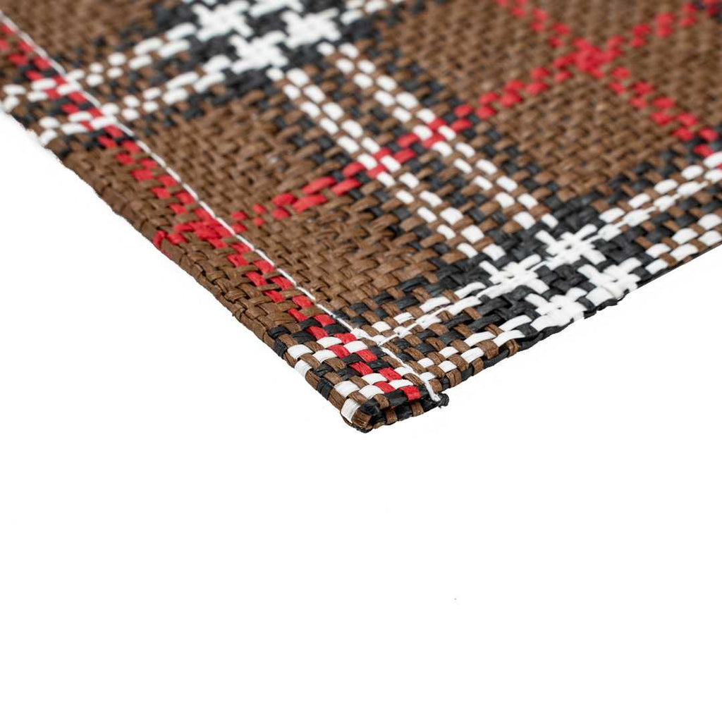 Carmel Mesh Vintage Windowpane Plaid Placemat - 16" x 12" - 6 count box