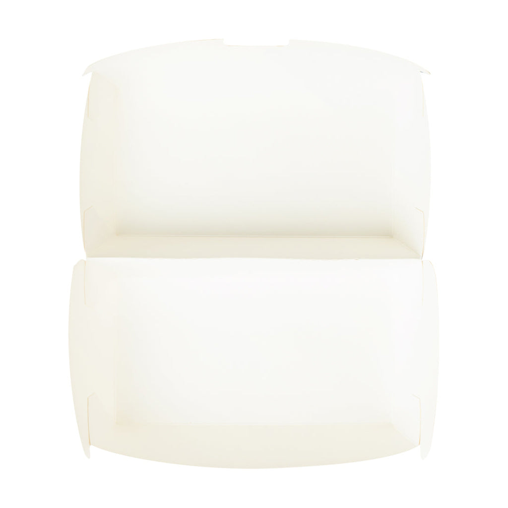 Bio Tek Rectangle Newsprint Paper Hot Dog / Sandwich Clamshell Container - 6 3/4" x 3 1/2" x 3 1/2" - 100 count box
