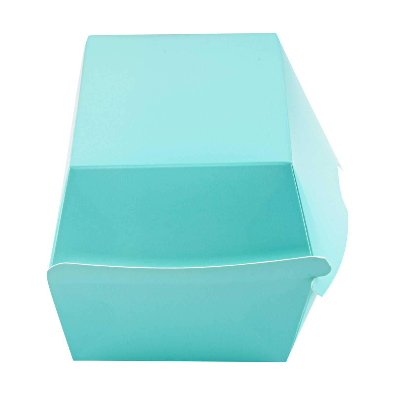 Bio Tek Rectangle Turquoise Paper Hot Dog / Sandwich Clamshell Container - 6 3/4" x 3 1/2" x 3 1/2" - 100 count box