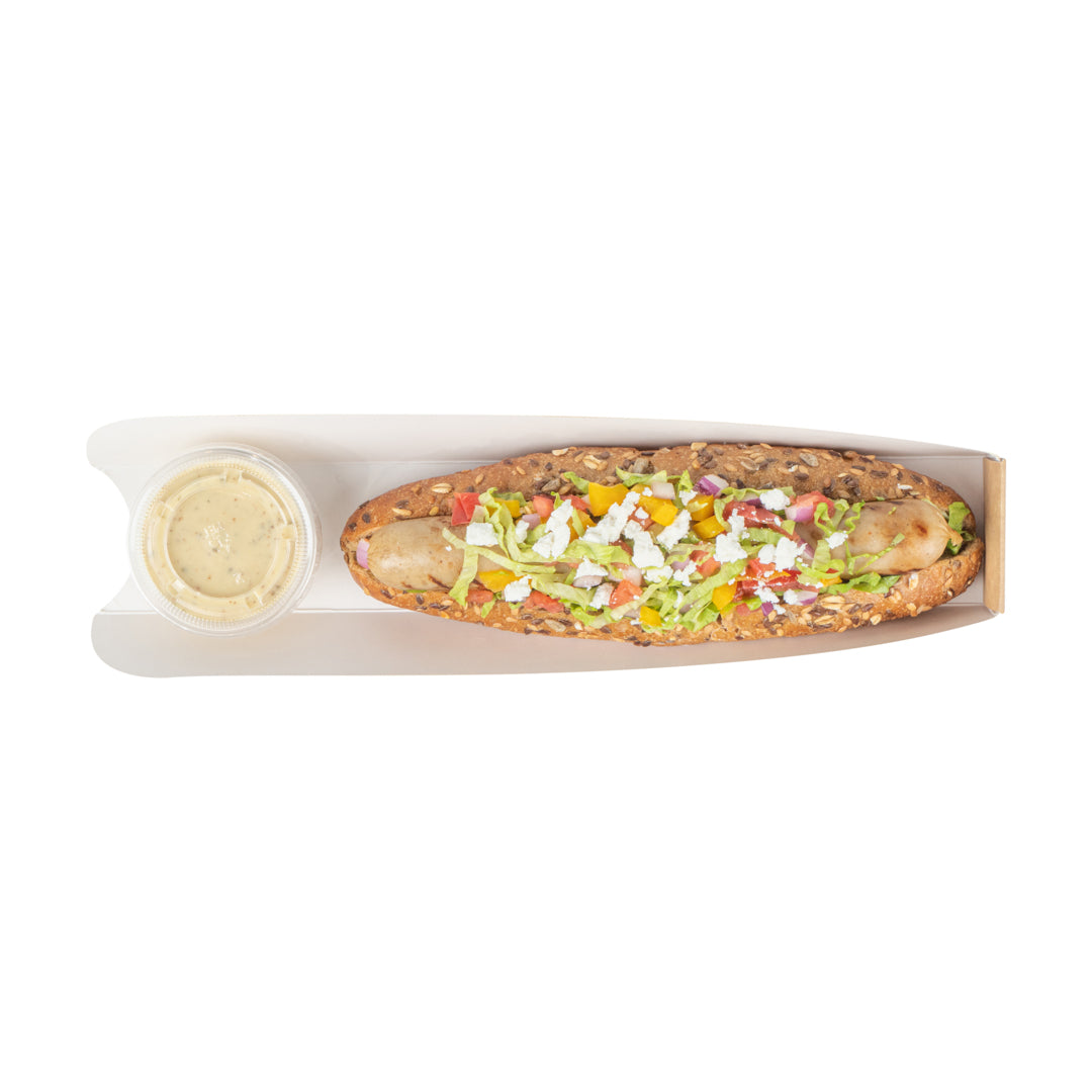 Bio Tek Rectangle Kraft Paper Hot Dog / Sandwich Tray - 11 3/4" x 2" x 1 1/4" - 200 count box