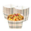 Bio Tek Square Plaid Paper Snack Box - 5 1/4" x 5 1/4" x 3 1/4" - 200 count box
