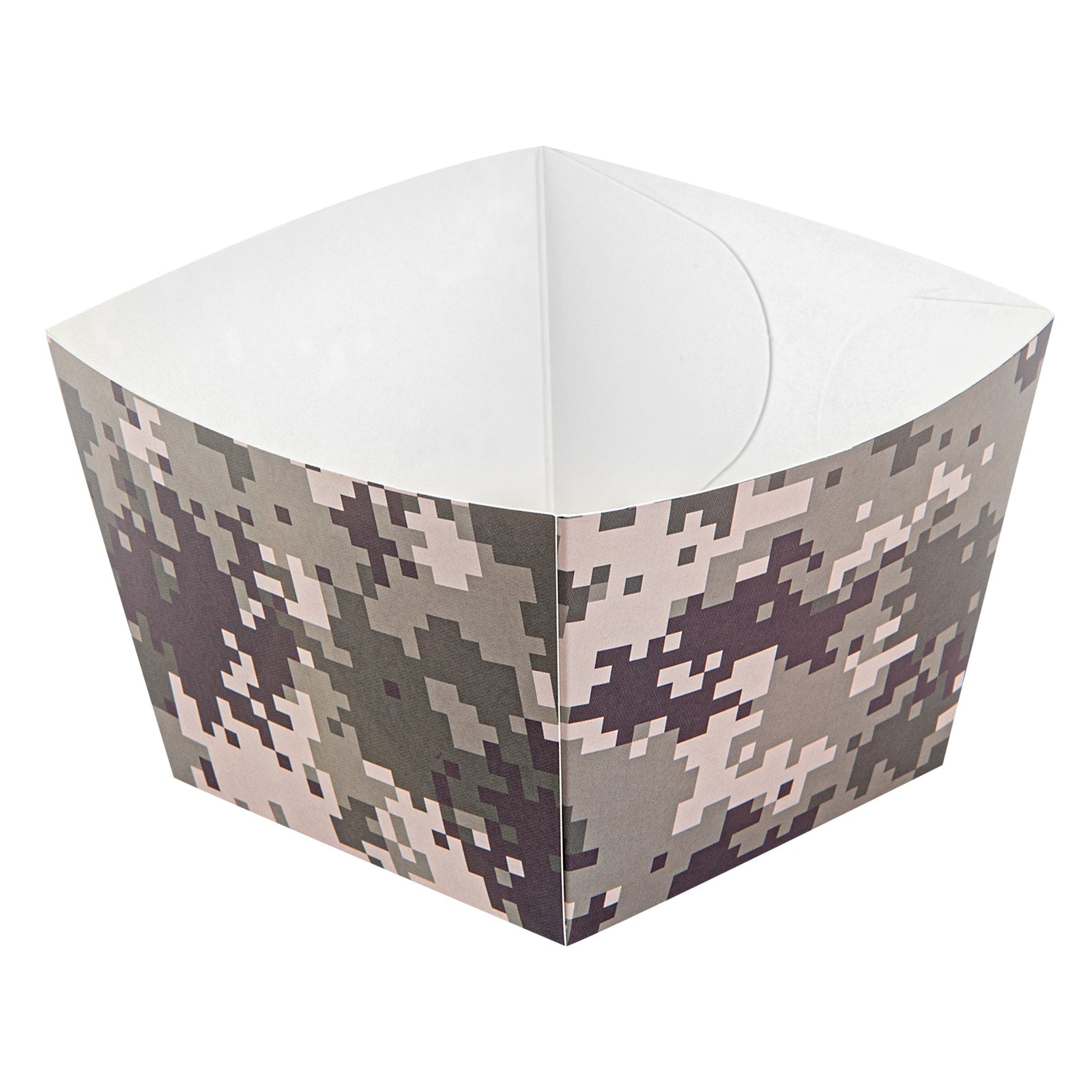 Bio Tek Square Camouflage Paper Snack Box - 5 1/4" x 5 1/4" x 3 1/4" - 200 count box