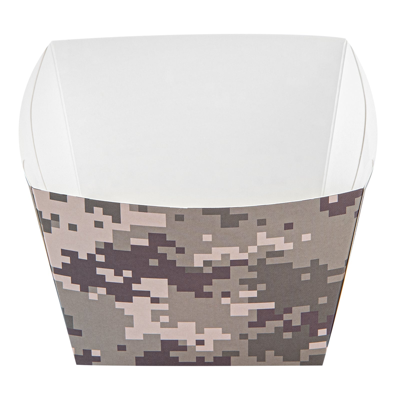 Bio Tek Square Camouflage Paper Snack Box - 5 1/4" x 5 1/4" x 3 1/4" - 200 count box