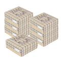 Cater Tek Square Plaid Paper Cake / Take Out Container - with Pop-Up Handle, Window - 9" x 9" x 3 1/2" - 50 count box
