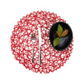Spinweave Round Red Paper Handmade Placemat - Semi-Disposable - 15" x 15" - 6 count box