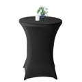 Table Tek Round Black Spandex Table Cover - Bar Height - 32" - 10 count box