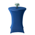 Table Tek Round Blue Spandex Table Cover - Bar Height - 32" - 1 count box