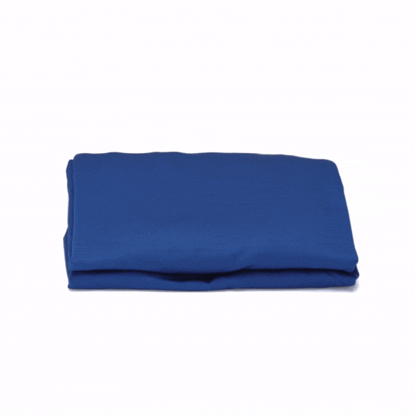 Table Tek Round Blue Spandex Table Cover - Bar Height - 32" - 1 count box