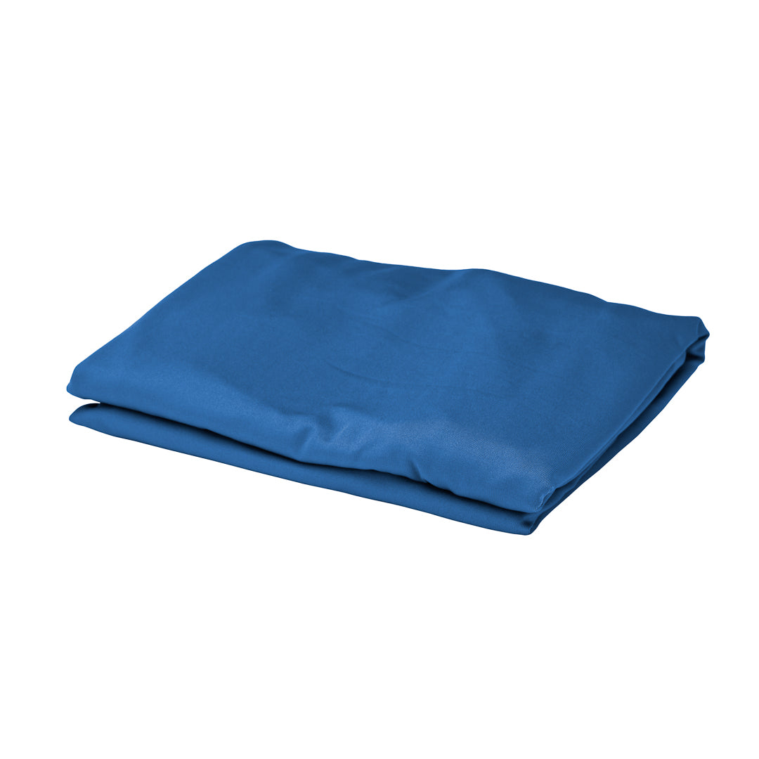 Table Tek Round Blue Spandex Table Cover - Bar Height - 32" - 1 count box
