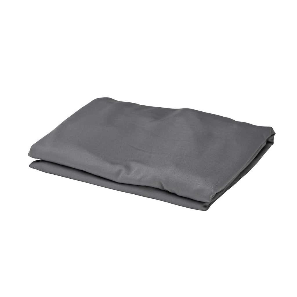 Table Tek Round Charcoal Gray Spandex Table Cover - Bar Height - 32" - 10 count box