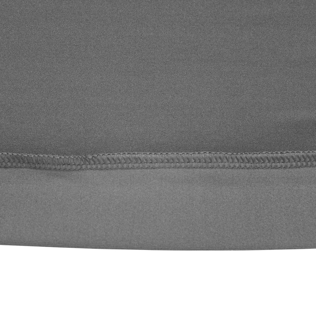 Table Tek Round Charcoal Gray Spandex Table Cover - Bar Height - 32" - 10 count box