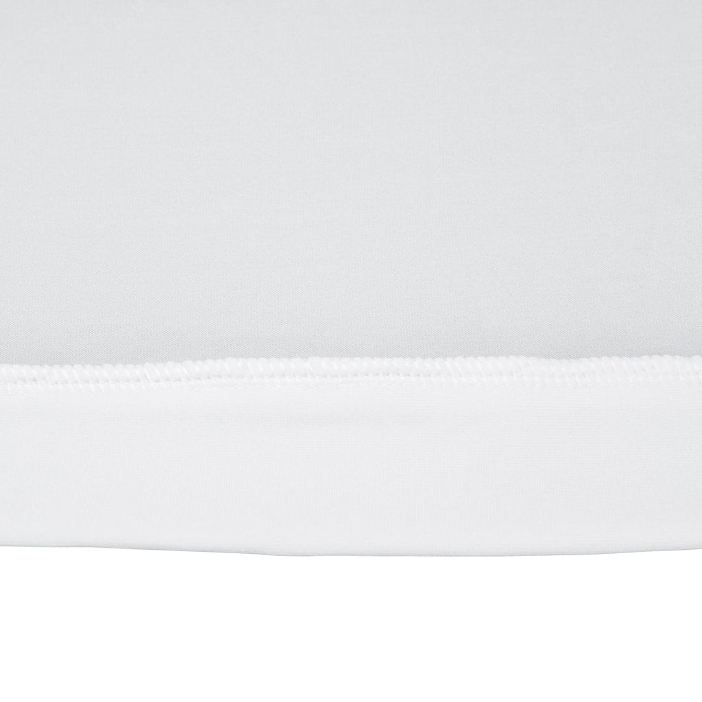 Table Tek Round White Spandex Table Cover - Bar Height - 32" - 10 count box